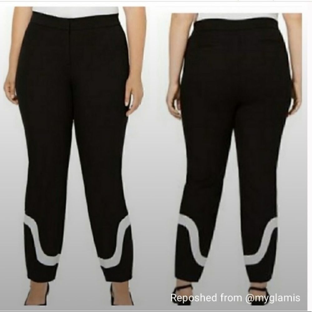 ALFANI ponte cotton blend skinny leg ankle pants